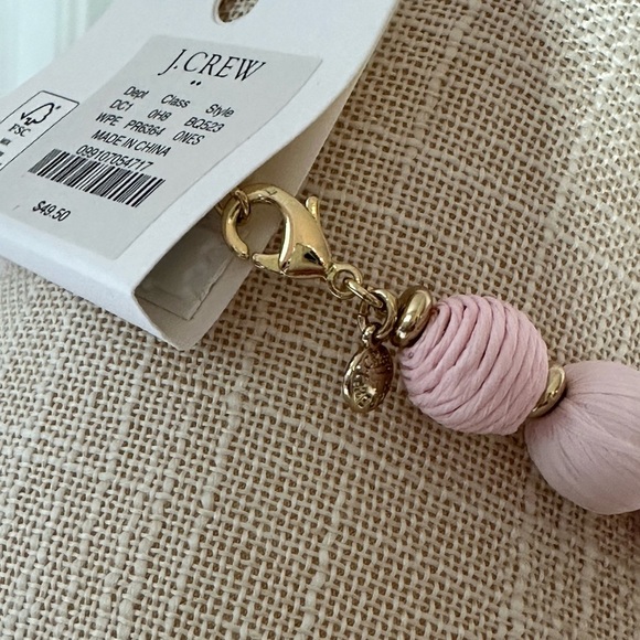 J.Crew Pink Raffia Wrapped Necklace - Picture 5 of 7